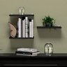 Kit 3 Prateleiras Retas Lisas em Mdf 30x15cm - Preta - 1
