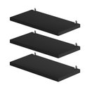 Ver imagem 2 de Kit 3 Prateleiras Retas Lisas em Mdf 30x15cm - Preta