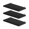 Kit 3 Prateleiras Retas Lisas em Mdf 30x15cm - Preta - 2