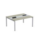 Ver imagem 2 de Estação de Trabalho Mesa Plataforma Escritório Dupla para 2 Pessoas com Caixa de Tomada PDC