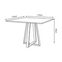 Ver imagem 3 de Mesa de Jantar Mônaco 110cm Tampo Branco Pés Preto
