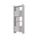 Ver imagem 4 de Kit 2 Estantes Livreiros para Escritório e Home Office Arbos Cinza/Concreto Artany