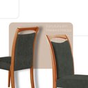 Ver imagem 5 de Mesa Patros Tampo 120cm Laminado Barril com 4 Cadeiras Munique Moderna Mobília