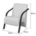 Ver imagem 3 de Conjunto Poltronas Vênus Braço Madeira Suede Marrom
