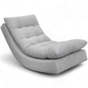 Ver imagem 5 de Poltrona Balance Decorativa com Leve Balanço Bouclé Premium de Luxo para Sala Quarto Área de Leitura