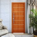 Ver imagem 1 de Folha de Porta Decorativa Frisada R50VL 210x80cm Pintura UV Resistente:Mogno