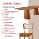 Ver imagem 6 de Sala de Jantar Mesa Noronha 220cm Tampo Laminado Canto Barril com 8 Cadeiras Viena