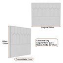 Ver imagem 2 de Cabeceira para Cama Box King 200cm Stan Bouclé Off White - Sallar Home