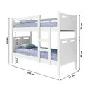 Ver imagem 4 de Beliche Jaspe com Escada e Grade de Proteção Lateral para Quarto Infantil Juvenil - Branca