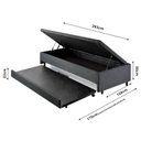 Ver imagem 2 de Bicama com Baú Viúva 120x203 Cm em Linho