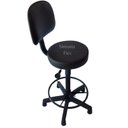 Ver imagem 2 de Cadeira Mocho Caixa Alta - Aro - Base Fixa - Sapata para Recepçao Balcao Mercado - Corano Preto