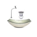 Ver imagem 1 de Kit Cuba de Vidro + Torneira para Lavatório Oval Chanfrada 46cm