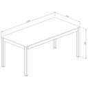 Ver imagem 3 de Mesa de Jantar 125x75x60cm São Paulo Cinza/Estanho/MDF Nogál Malaga