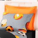 Ver imagem 3 de Coberdrom Edredom Solteiro Alegria Dupla Face Futebol- Cáqui