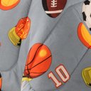 Ver imagem 2 de Coberdrom Edredom Solteiro Alegria Dupla Face Futebol- Cáqui