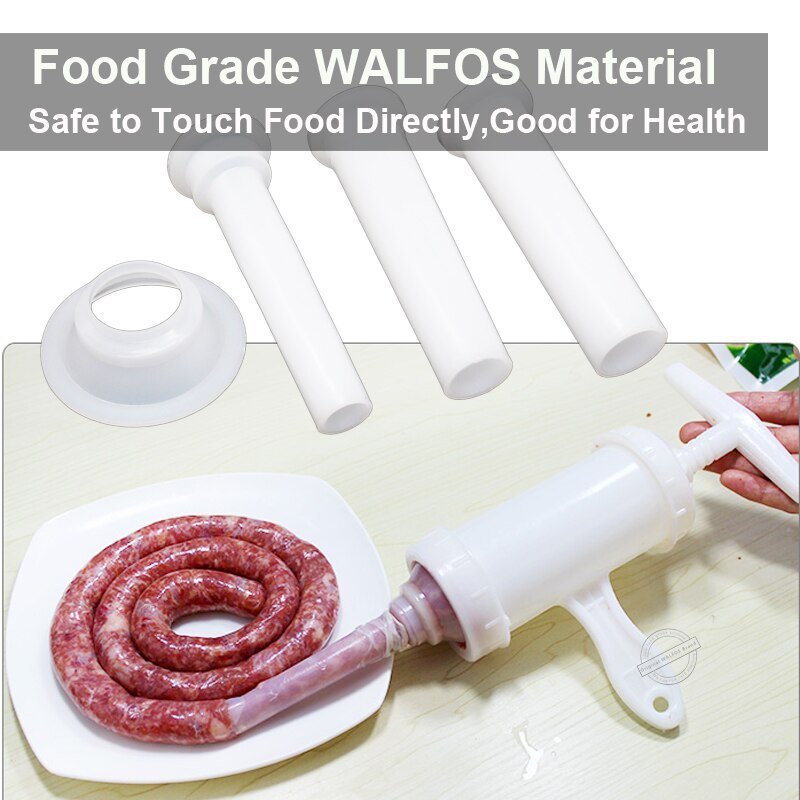 Moedor De Carne WALFOS, 4 Peças/conjunto, De Qualidade Alimentar, Tubo De Carne Enchimento - 2