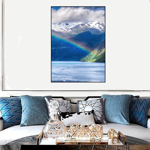 Quadro Canvas Ilha Arco- Íris 1,30x1,00