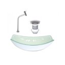 Ver imagem 2 de Kit Cuba de Vidro + Torneira para Lavatório Oval Chanfrada 46cm