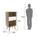 Ver imagem 4 de Estante Decorativa para Quarto Infantil Nina Marrom/Amendoa/Off White