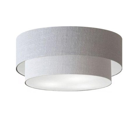 Plafon para Sala Cilíndrico Sl-3021 Cúpula Cor Rústico Cinza
