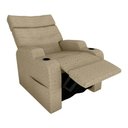 Ver imagem 3 de Poltrona Reclinável do Papaicom Porta Copos Porta Controle Toro Linho Bege Matrix