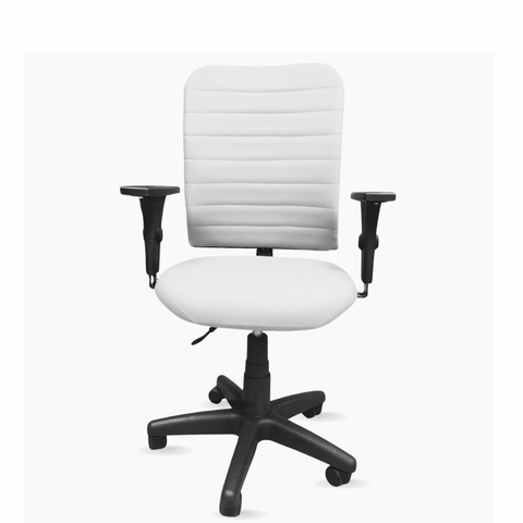 Cadeira Escritório Ergonômica Branca Nr17 Giratória Executiva Home Office Braços Reguláveis Rodínha