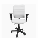 Ver imagem 1 de Cadeira Escritório Ergonômica Branca Nr17 Giratória Executiva Home Office Braços Reguláveis Rodínha