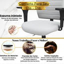 Ver imagem 7 de Cadeira Escritório Ergonômica Branca Nr17 Giratória Executiva Home Office Braços Reguláveis Rodínha