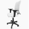 Cadeira Escritório Ergonômica Branca Nr17 Giratória Executiva Home Office Braços Reguláveis Rodínha - 4
