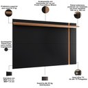 Ver imagem 3 de Painel para Tv 70 Pol Extensível 180cm Lara C04 Preto Fosco Noce Milano - Lyam Decor