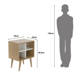 Mesa de Cabeceira para Quarto Infantil Angel Espresso Móveis - 4