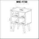 Ver imagem 7 de Mesa de Cabeceira para Quarto Infantil Angel Espresso Móveis Laranja/Amendoa/Branco Off