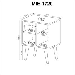 Mesa de Cabeceira para Quarto Infantil Angel Espresso Móveis - 7