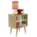 Ver imagem 3 de Mesa de Cabeceira para Quarto Infantil Angel Espresso Móveis Laranja/Amendoa/Branco Off