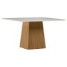 Mesa de Jantar 135x135 Cm Barbara com Vidro Ype Off White – New Ceval - 1