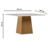 Mesa de Jantar 135x135 Cm Barbara com Vidro Ype Off White – New Ceval - 2