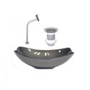 Ver imagem 1 de Kit Cuba de Vidro + Torneira para Lavatório Oval Chanfrada 46cm