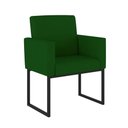 Ver imagem 3 de Kit Sofá 2 Lugares + 2 Poltronas para Recepção Sala Balaqui Cor:verde Verde