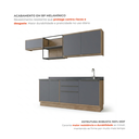 Ver imagem 5 de Cozinha Completa Modulada 5 Peças em MDF com 2 Balcões 2 Armários Aéreos e Nicho Industrial Viena Fr