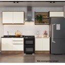 Ver imagem 1 de Cozinha Completa Modulada 5 Peças 6 Portas Viena Branco/Freijó/Cinza Argila