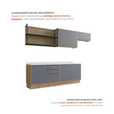 Ver imagem 4 de Cozinha Completa Modulada 5 Peças em MDF com 2 Balcões 2 Armários Aéreos e Nicho Industrial Viena Fr