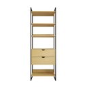 Ver imagem 3 de Closet Solteiro Estilo Industrial Loft 1 Módulo com Gaveta Canela Ferro Preto