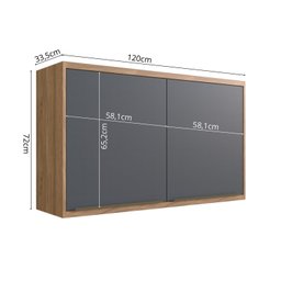 Cozinha Completa com Vidro Reflecta 11 Peças 15 Portas Viena - 11 Cozinha Completa com Vidro Reflecta 11 Peças 15 Portas Viena - 11