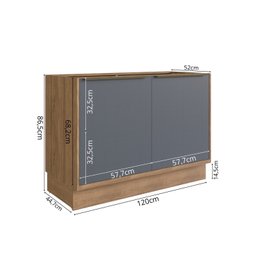 Cozinha Completa com Vidro Reflecta 11 Peças 15 Portas Viena - 4 Cozinha Completa com Vidro Reflecta 11 Peças 15 Portas Viena - 4