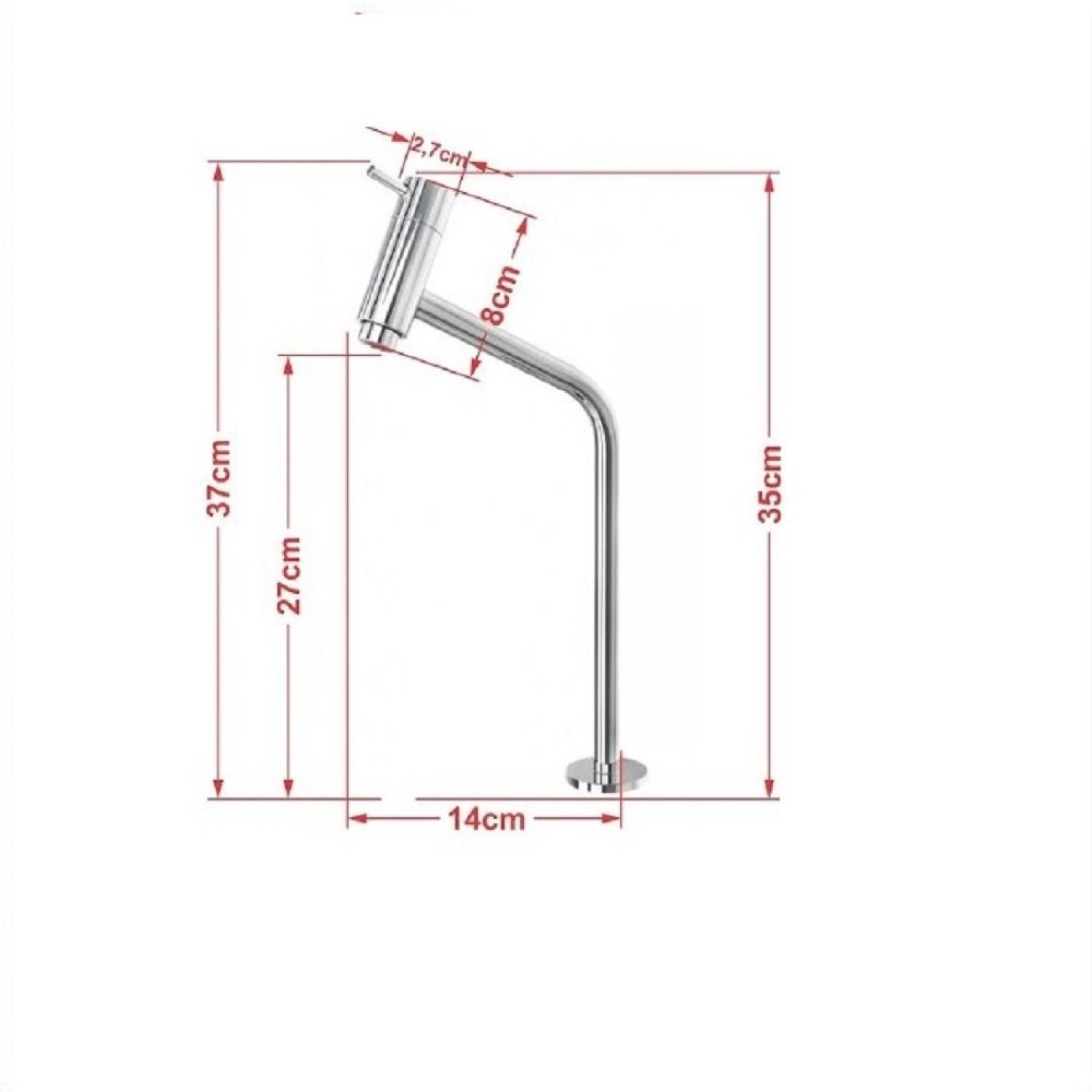 Kit Cuba de Vidro + Torneira para Lavatório Oval Chanfrada 46cm - 3
