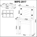 Ver imagem 6 de Conjunto Sala de Jantar Mesa Retangular 100x60cm Tampo Madeira MDP Ardósia Indiana 4 Cadeiras Paraty Branco/C. Marrom