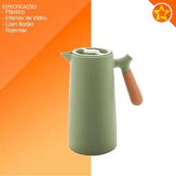 Garrafa Termica com Cabo Madeira Nordica Menta 1 Litro - 3