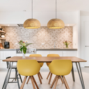 Ver imagem 2 de Luminária Pendente 30cm Lustre Teto Bambu Natural Gimpo Kjdd-e-639-30cm