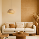 Ver imagem 3 de Luminária Pendente 30cm Lustre Teto Bambu Natural Gimpo Kjdd-e-639-30cm