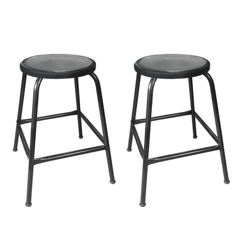 Kit 2 Bancos Banqueta Bar 55cm Empilhavel Para Lanchonete Mesa Cozinha Preto